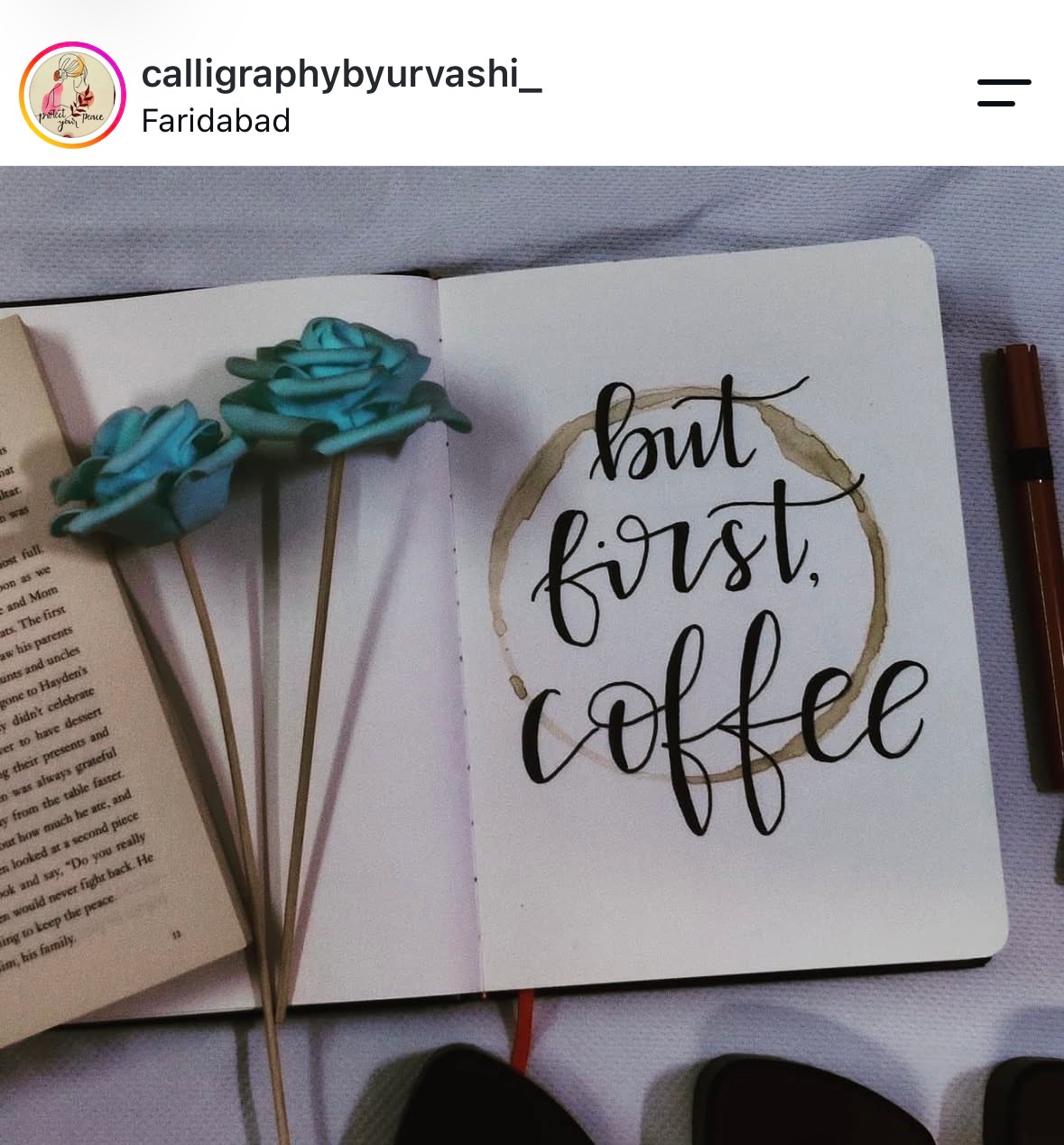 But first Coffee | Handwritten calligraphy